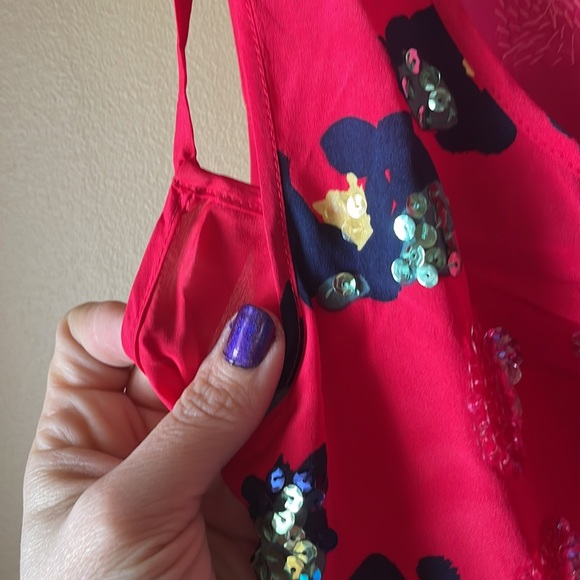 DKNY sequin tank SzM (6/8) with attached camisole - Picture 4 of 5